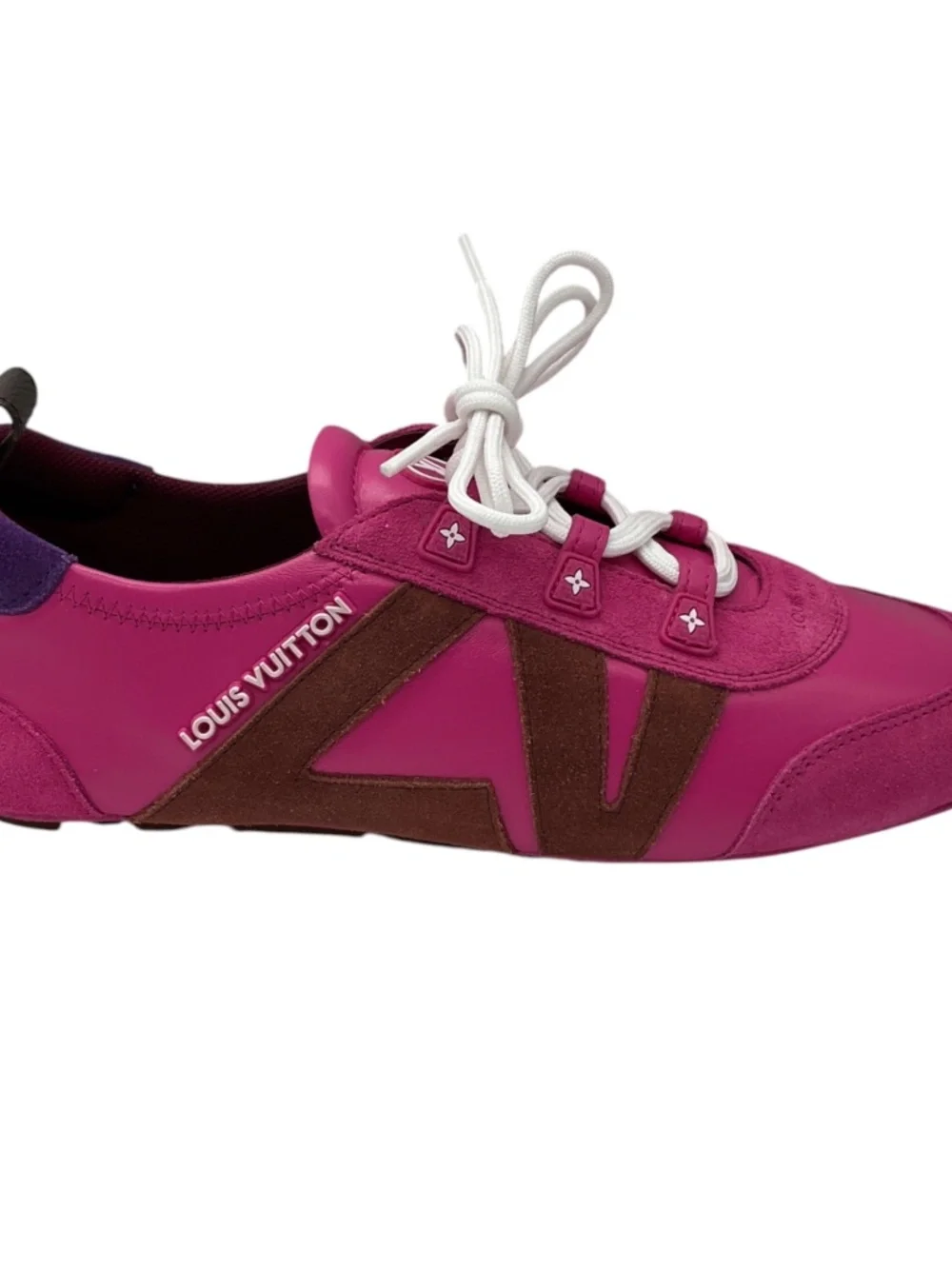 LOUIS VUITTON FUCHSIA PINK SUEDE CALFSKIN LV SNEAKERINA SNEAKERS